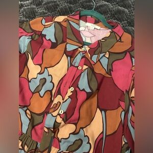 Easel Multicolor Long Sleeve Maxi Dress nwot